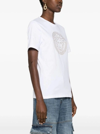 Shop Versace White Medusa Foil T-shirt