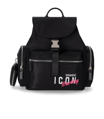 Shop Dsquared2 Icon Darling Black Backpack