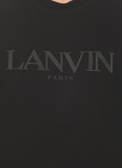 Shop Lanvin Black Cotton Tshirt