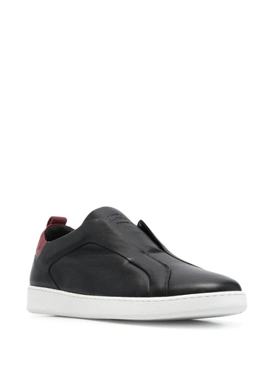 Shop Ferragamo Black Garda Sneakers