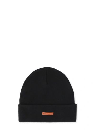 Shop Heron Preston Wool Beanie Hat In Black