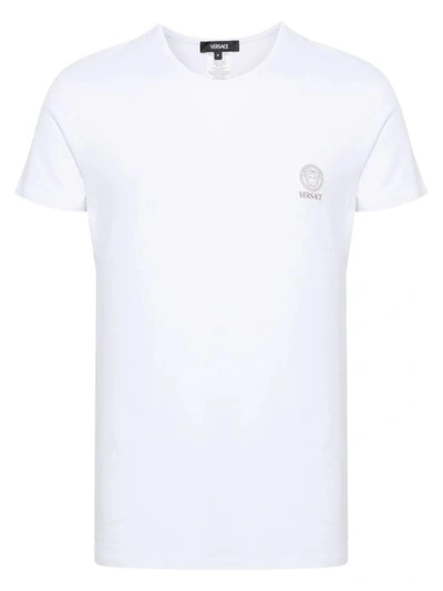 Shop Versace White Logo Print T-shirt (2 Set)