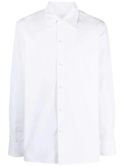 Shop Jil Sander White Pointed Collar Shirt