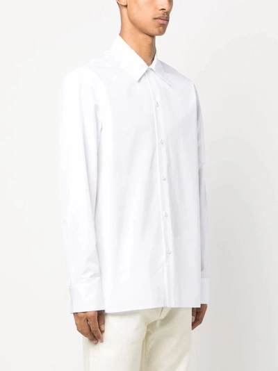 Shop Jil Sander White Pointed Collar Shirt