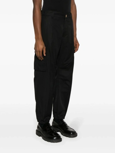 Shop Versace Black Cargo Pants