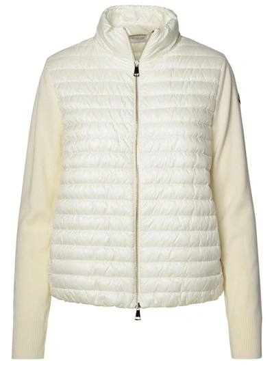 Shop Moncler White Polyamide Jacket