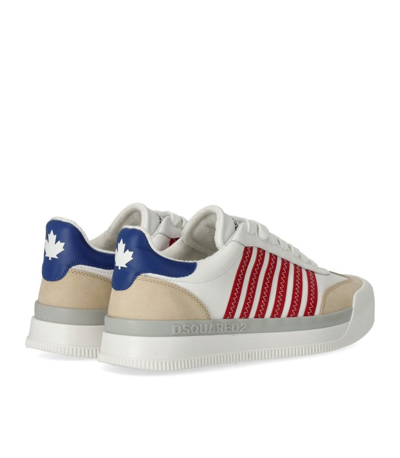Shop Dsquared2 New Jersey White Red Sneaker In Multicolor