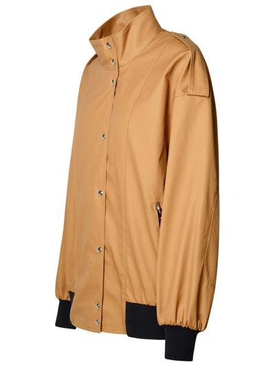 Shop Khaite Beige Cotton Blend Jacket In Brown