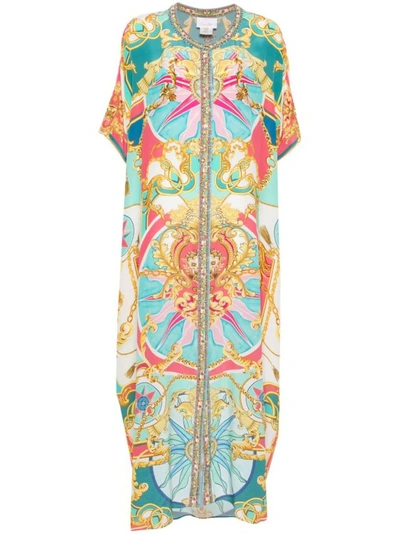Shop Camilla Kaftan Sail Away With Me Multicolor In Blue