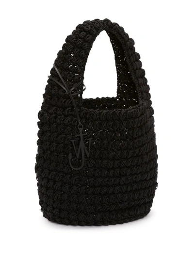 Shop Jw Anderson Popcorn Basket Large Black Bag