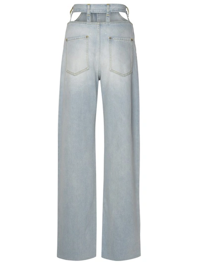 Shop Maison Margiela Light Blue Cotton Jeans