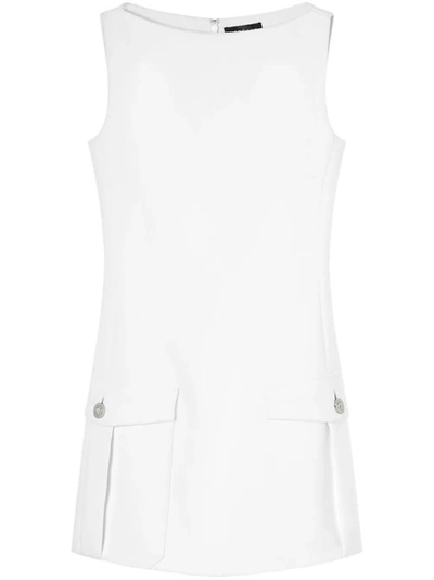 Shop Versace White Shift Mini Dress