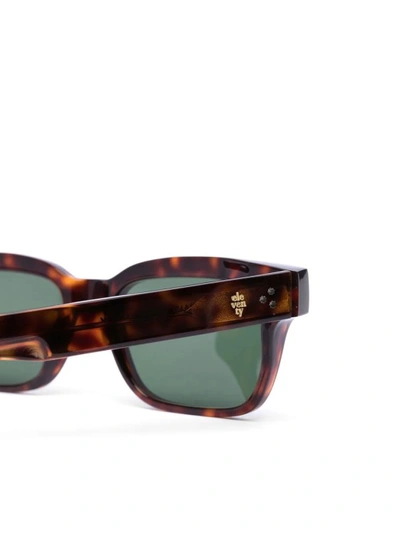 Shop Eleventy Brown Sunglasses In Grey