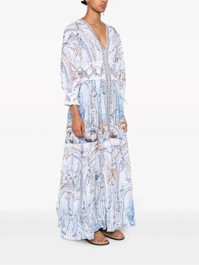 Shop Camilla Multicolour Season Of The Siren Maxi Dress In White