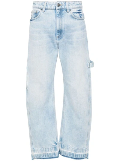 Shop Stella Mccartney Blue Mid Rise Denim Pants In White