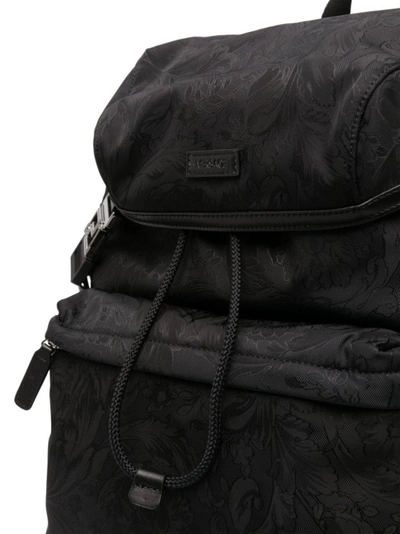 Shop Versace Black Neo Nylon Backpack