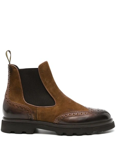 Shop Doucal's Brown Chelsea Boots In Black