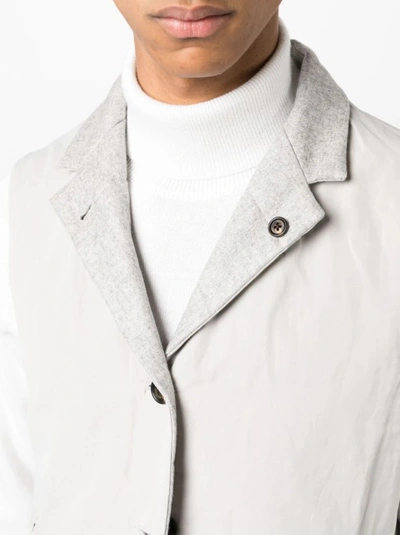 Shop Eleventy Gray Reversible Padded Vest In White