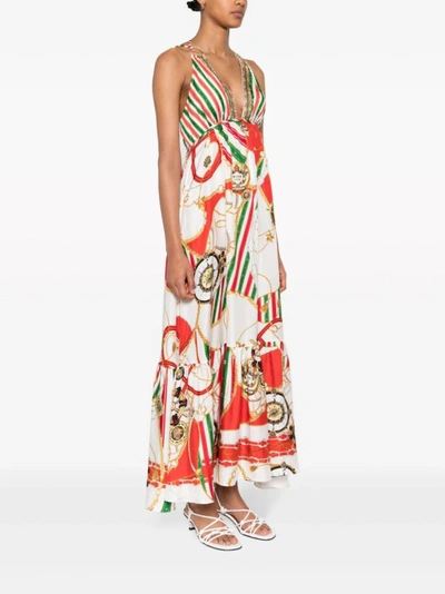 Shop Camilla Saluti Summertime Multicolor Maxi Dress In Neutrals