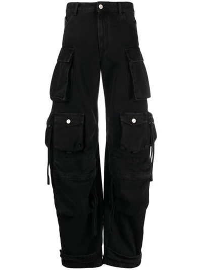 Shop Attico Black Fern Denim Pants