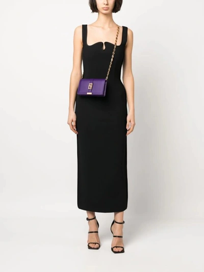 Shop Versace Greek Goddess Purple Mini Bag