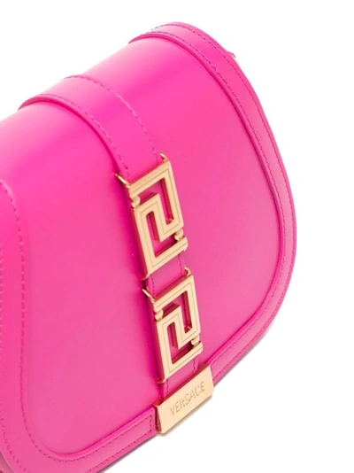 Shop Versace Goddess Greek Bag (s) Pink