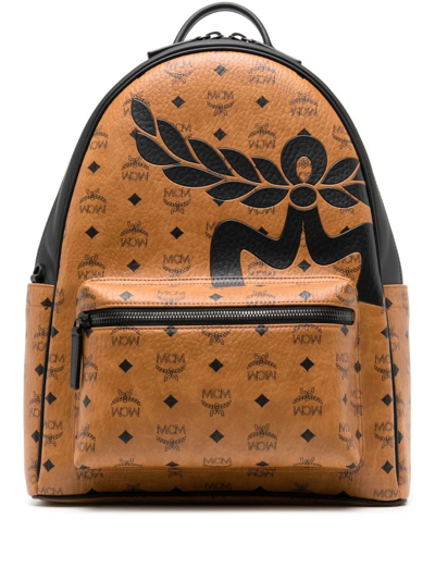 Shop Mcm Stark Mega Laurel Vi Backpack Med Co In Brown