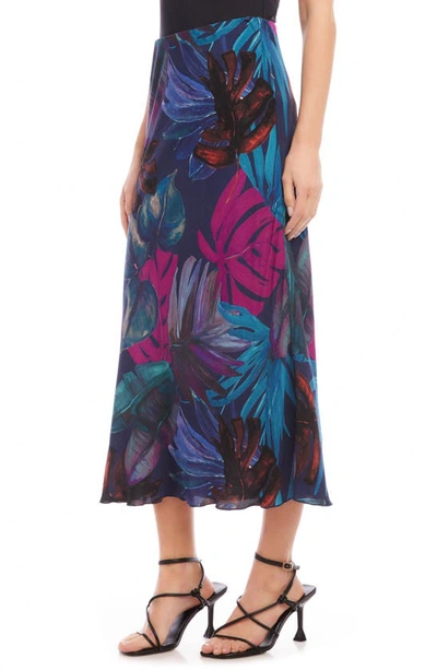 Shop Karen Kane Palm Print Bias Cut Midi Skirt