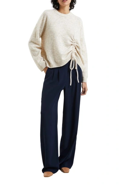 Shop French Connection Kezia Ruched Sweater In Oatmeal Melange