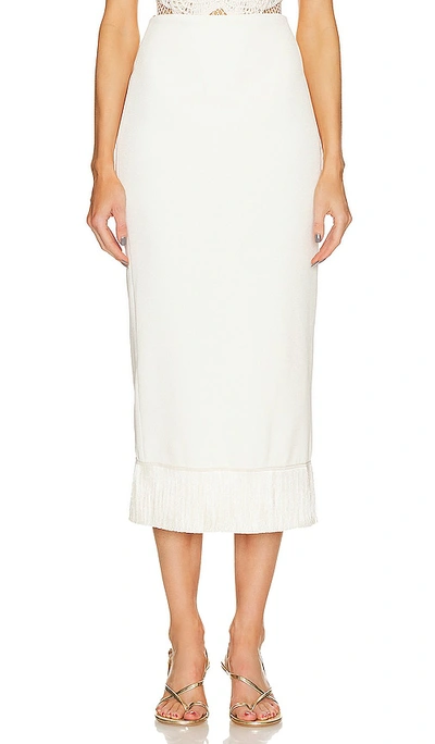 Shop Patbo Midi Skirt In Ivory