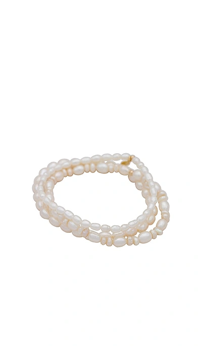 Shop Shashi Anais Bracelet Set In 珍珠