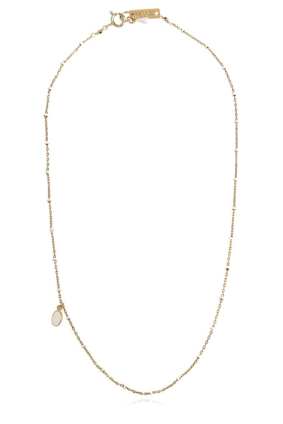 Shop Isabel Marant Casablanca Bead Embellished Necklace In Gold