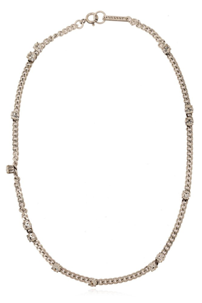 Shop Isabel Marant Embellished Necklace In Silver