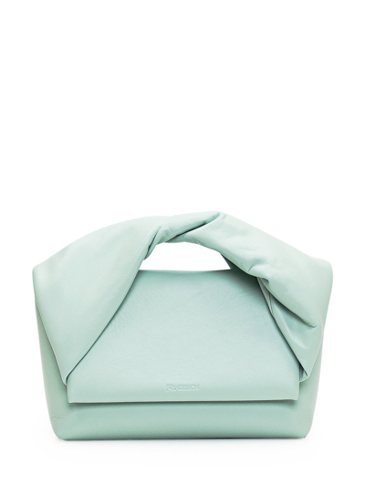 Shop Jw Anderson Medium Twister Foldover Tote Bag In Green