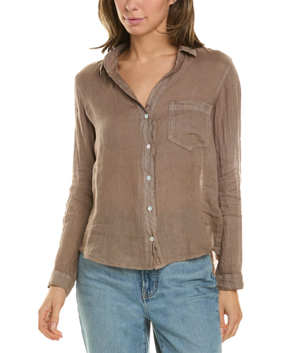 Shop Bella Dahl Pocket Linen-blend Button-down Shirt