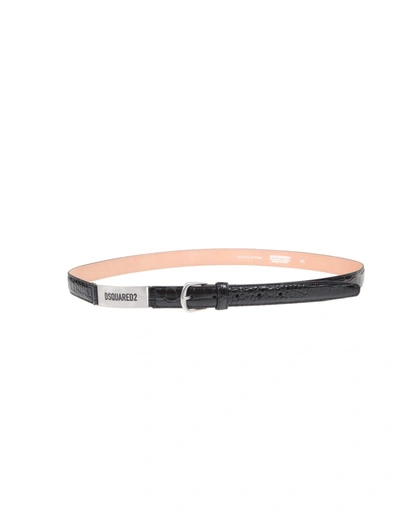 Shop Dsquared2 Black Leather Belt