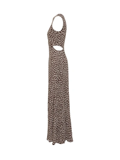 Shop Msgm Croco Dress In Brown