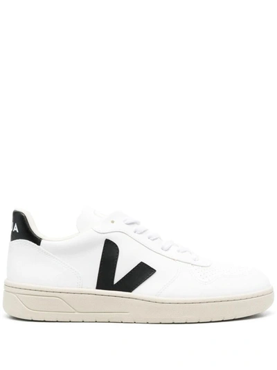 Shop Veja V-10 Sneakers Shoes In White