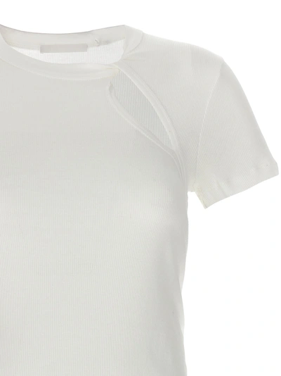 Shop Helmut Lang Cut-out T-shirt White