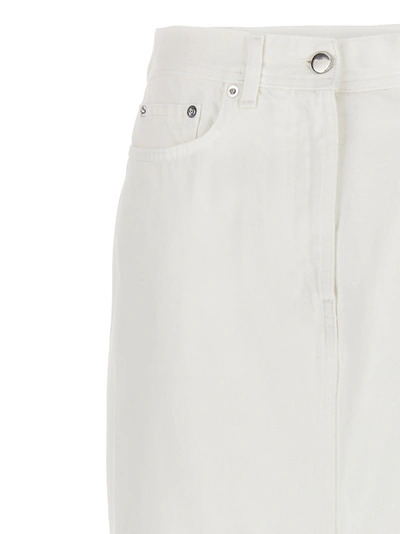 Shop Loulou Studio Denim Midi Skirt Skirts White