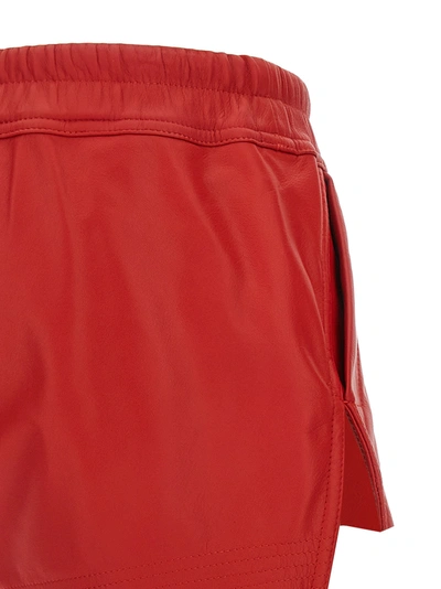 Shop Rick Owens Fog Boxers Bermuda, Short Red