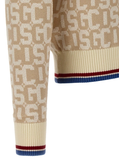 Shop Gcds Monogram Sweater, Cardigans White