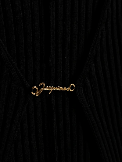 Shop Jacquemus Le Maille Pralu Longue Sweater, Cardigans Black
