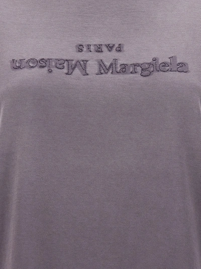 Shop Maison Margiela Logo Embroidery T-shirt Purple