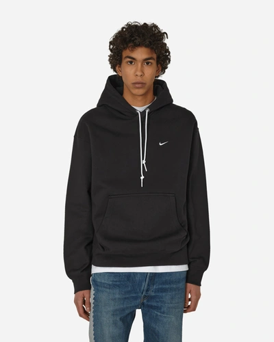 Shop Nike Solo Swoosh Hooded Sweatshirt Black In Multicolor