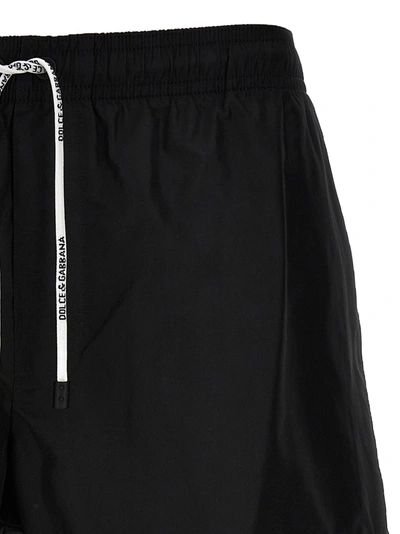 Shop Dolce & Gabbana Logo Swimsuit Beachwear Black