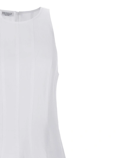 Shop Brunello Cucinelli Long Dress Dresses White
