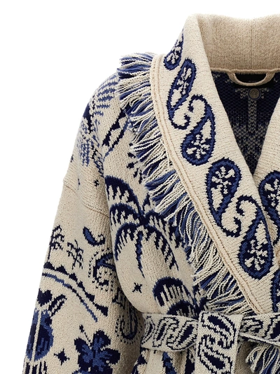 Shop Alanui Lush Nature Foulard Sweater, Cardigans Multicolor
