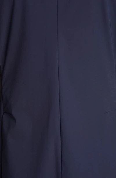 Emporio Armani Techno Performance Solid Sport Coat In Solid Blue Navy