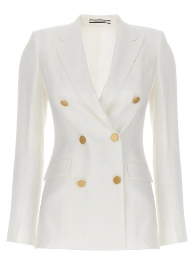 Shop Tagliatore J-parigi Blazer And Suits In White